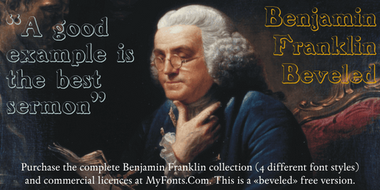 Free BenjaminFranklin Beveled Font