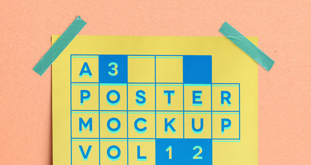 Free A3 Psd Poster Mockup Vol12