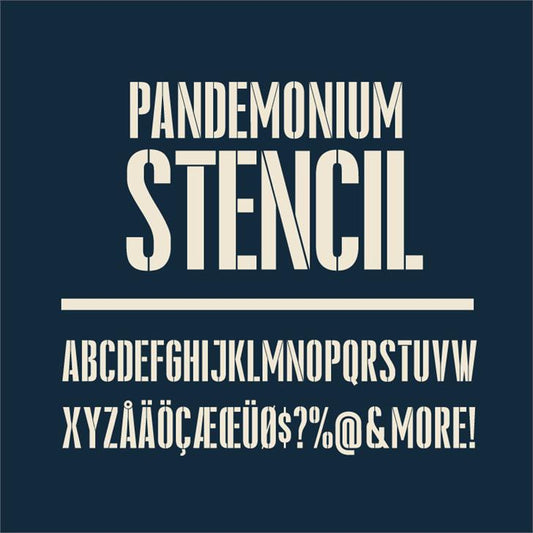 Free Pannium Stencil Font