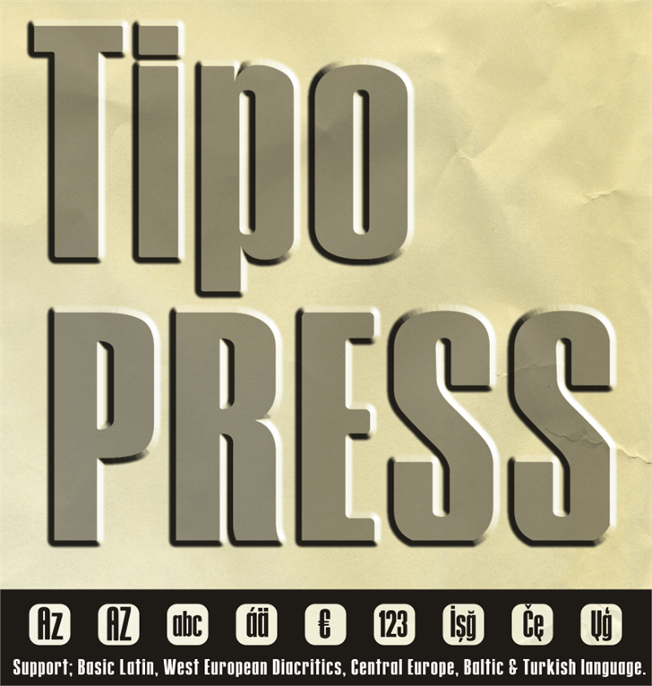 Free Tipo PRESS Font