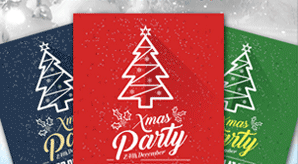 Free A4 Christmas Party Flyer Design Template & Mock-Up Psd