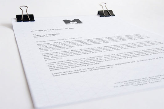 Free White and Clean A4 Letterhead Close-Up (Mockup)