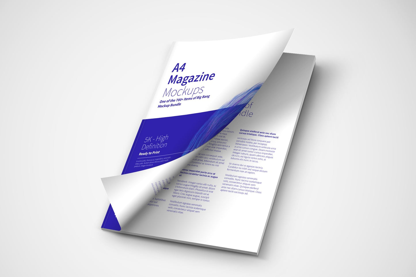 Free A4 Magazine Mockup Cover Opening