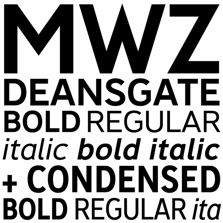 Free Deansgate Condensed Font