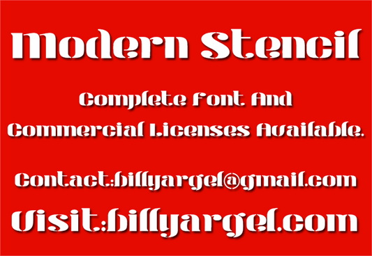 Free Modern Stencil Font