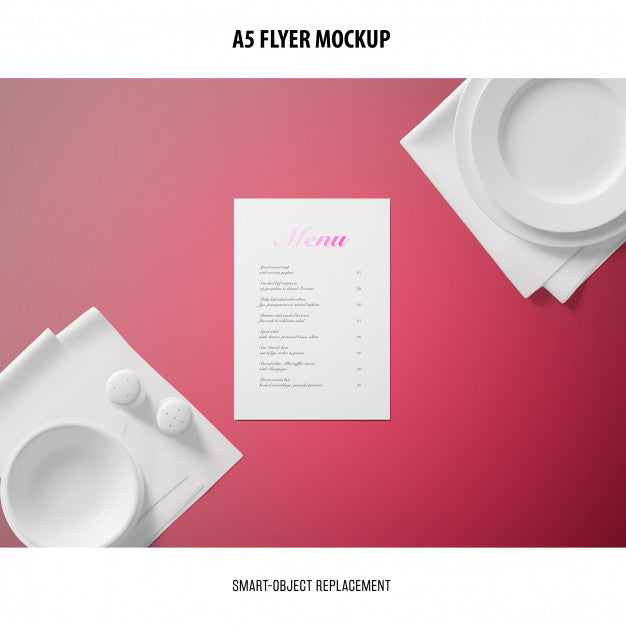 Free A5 Flyer Mockup Psd