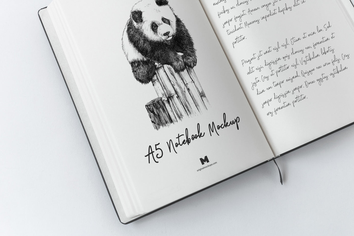Free A5 Hardcover Notebook Mockup 02