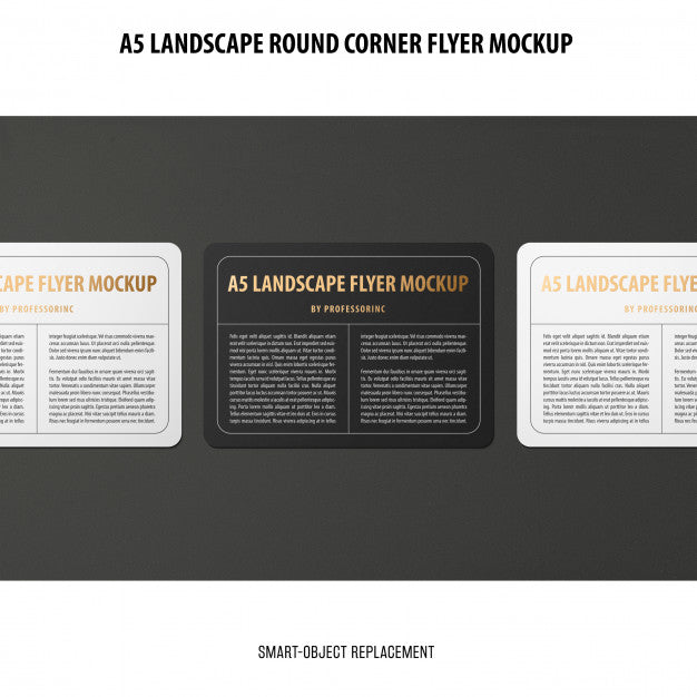 Free A5 Landscape Flyer Mockup Psd