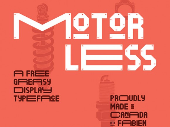 Free Motorless font (personal use)