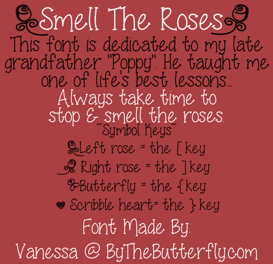 Free SmellTheRoses Font