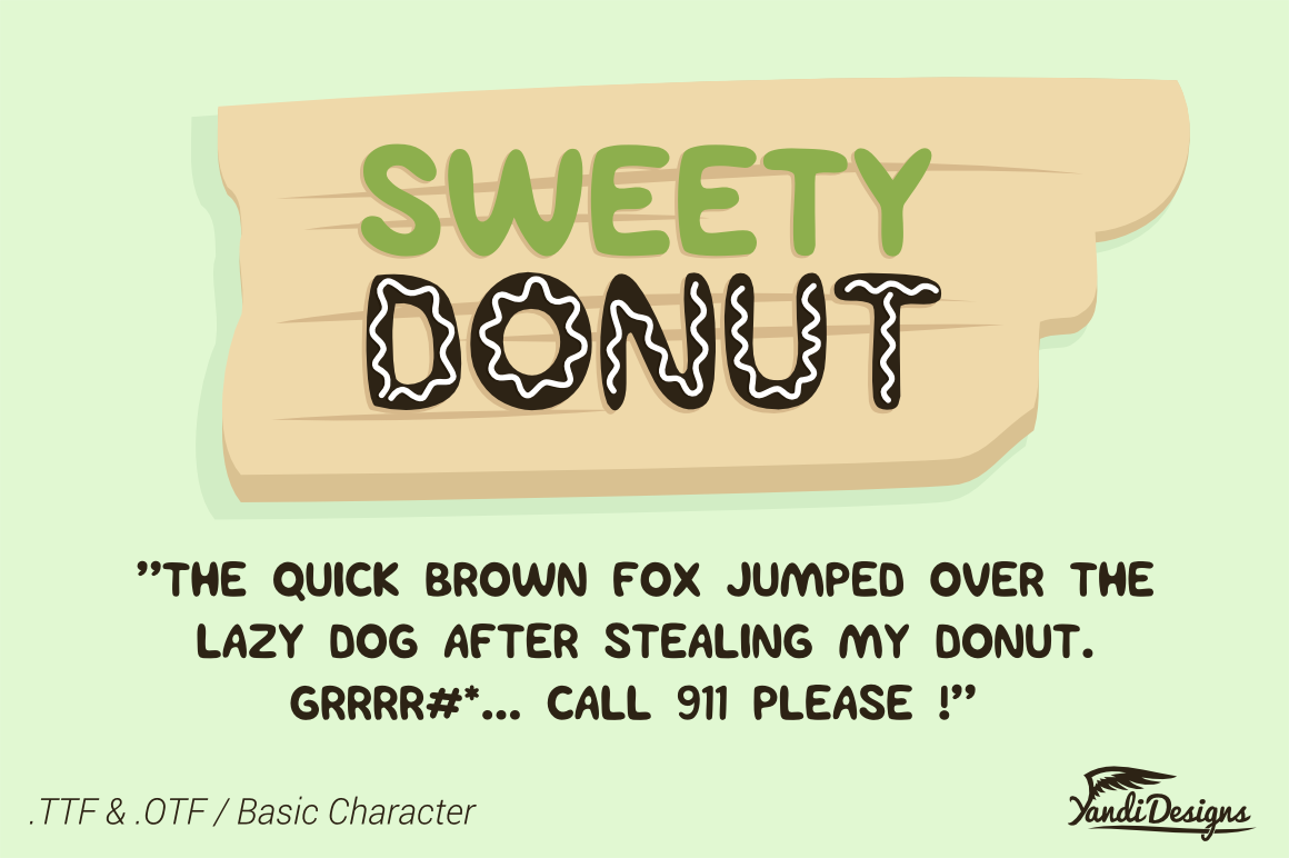 Free Sweety Donut - Fun Typo