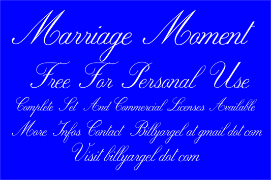 Free Marriage Moment Font