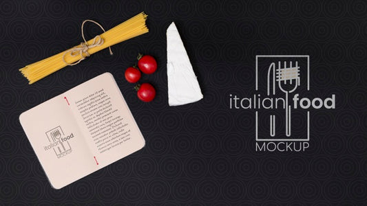 Free Above View Italian Food Concept With Pasta Psd