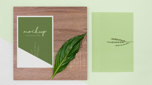 Free Above View Leaf, Stationery And Wood Psd