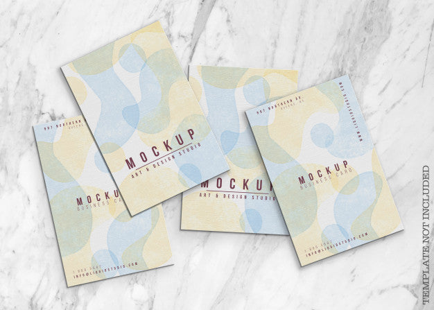 Free Abstract Business Card Mockup Psd