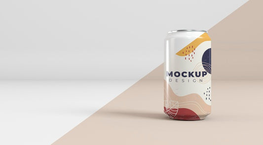 Free Abstract Can Packaging Concept Mock-Up Psd