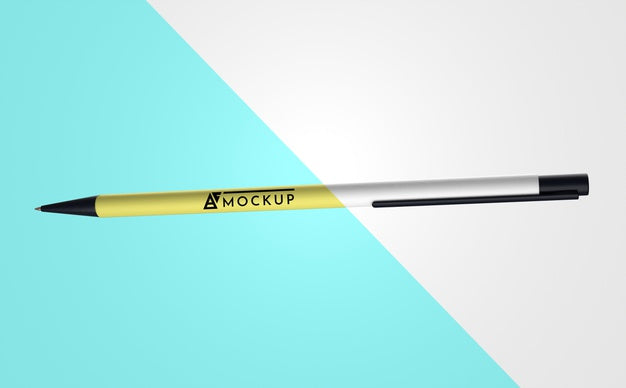 Free Abstract Mock-Up Merchandise With Pen Psd