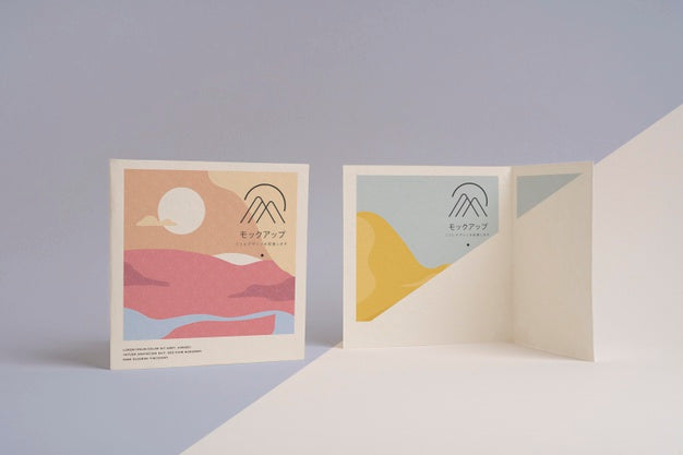 Free Abstract Shapes Brochure Mock-Up Psd
