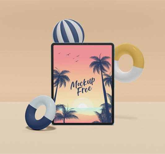 Free Abstract Summer Concept With Ball Psd