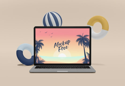Free Abstract Summer Concept With Device Psd