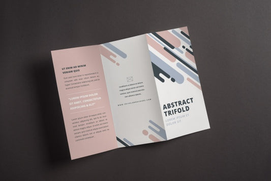 Free Abstract Trifold Brochure Mockup Psd