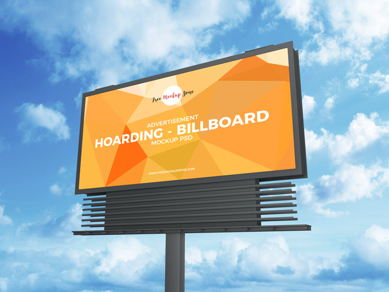 Free Advertisement Hoarding-Billboard Mockup Psd 2019