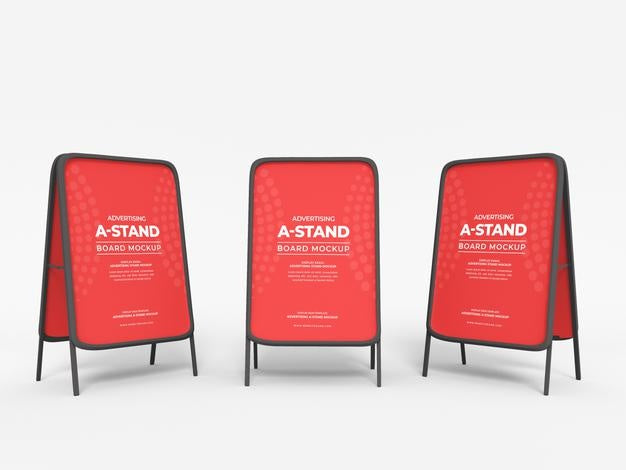 Free Advertising A Stand Poster Banner Mockup Psd
