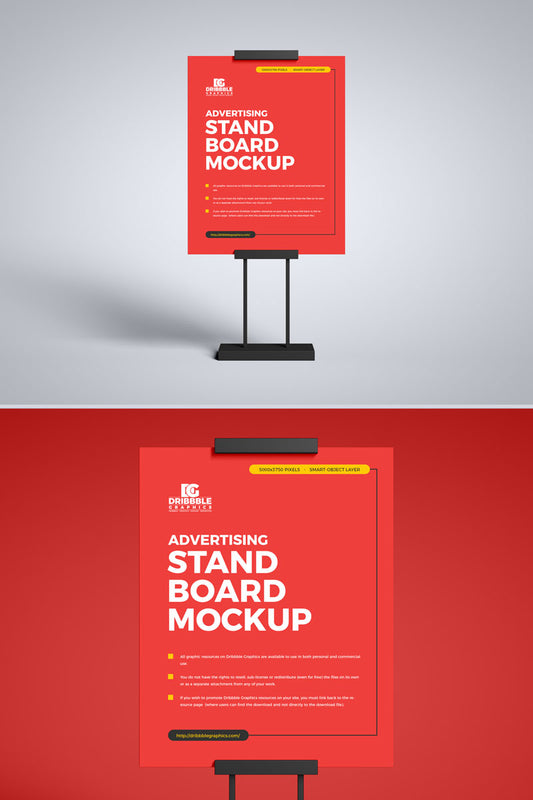 Free Advertising Stand Banner Mockup Psd
