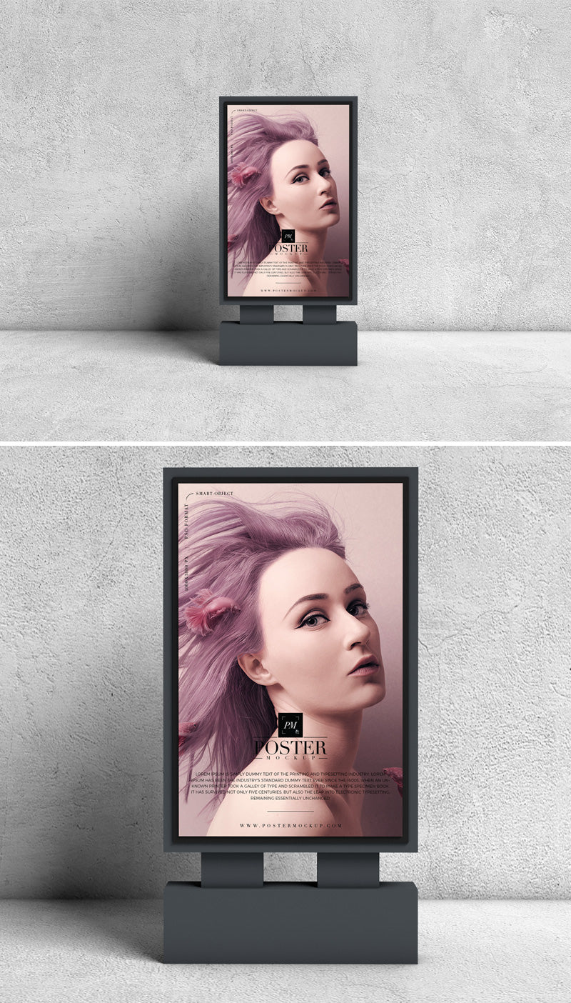 Free Advertising Stand Poster Mockup Psd For Presentation