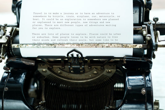 Free Aerial View Of Retro Typewriter