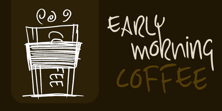 Free DK Early Morning Coffee Font