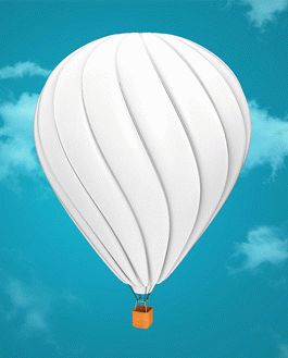 Free Air Balloon – Psd Mockup