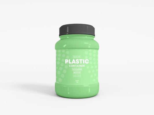 Free Air Tight Plastic Jar Packaging Mockup Psd