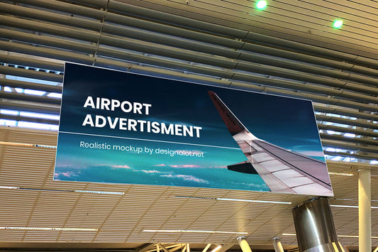 Free Airport Ads Mockup