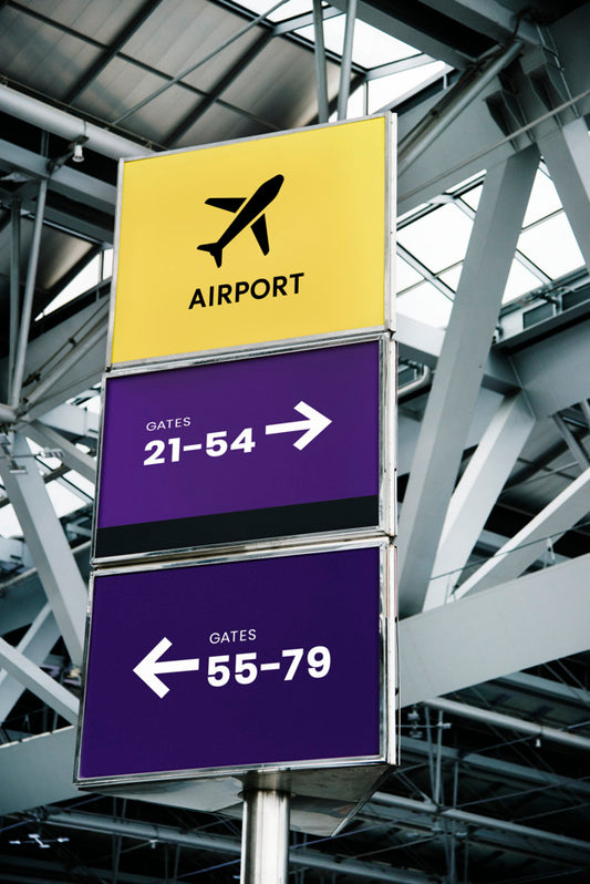 Free Airport Sign Mockups For Airline Logos Psd