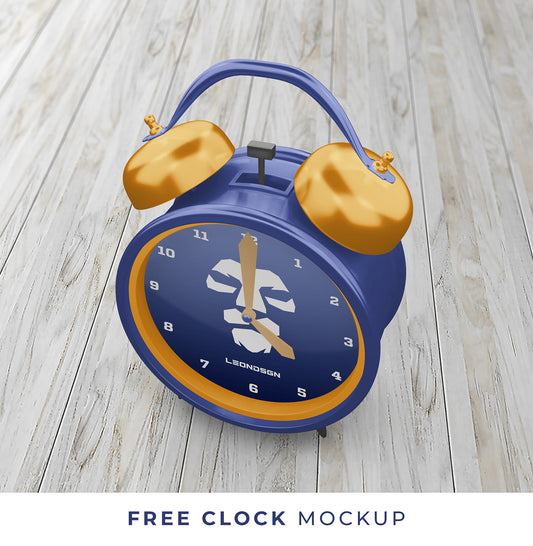 Free Alarm Clock Mockup