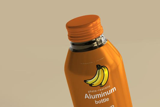Free Aluminum Beverage Bottle Mockup Psd