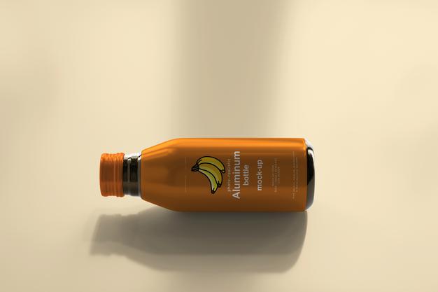 Free Aluminum Beverage Bottle Mockup Psd