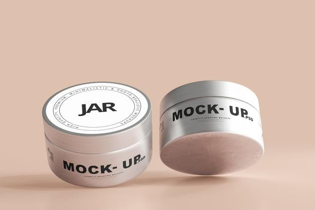 Free Aluminum Cosmetic Jar Mockup Psd