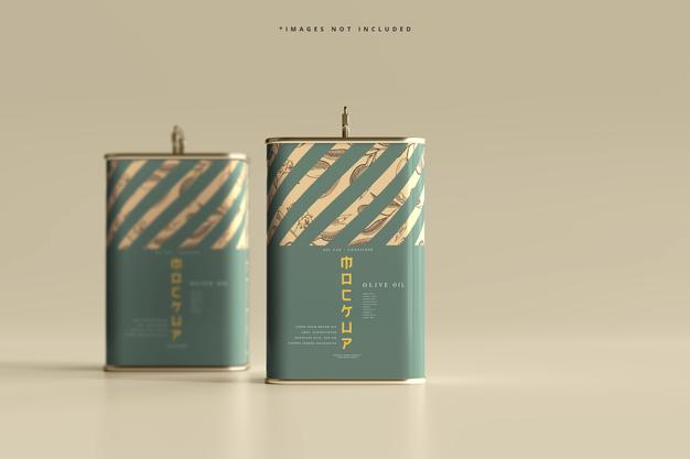 Free Aluminum Oil Can Mockup Psd