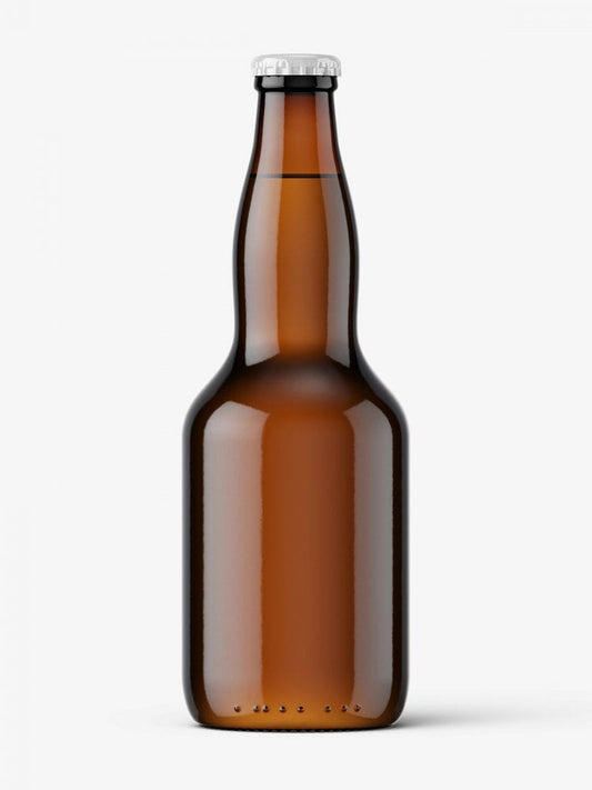 Free Amber Beer Bottle Mockup