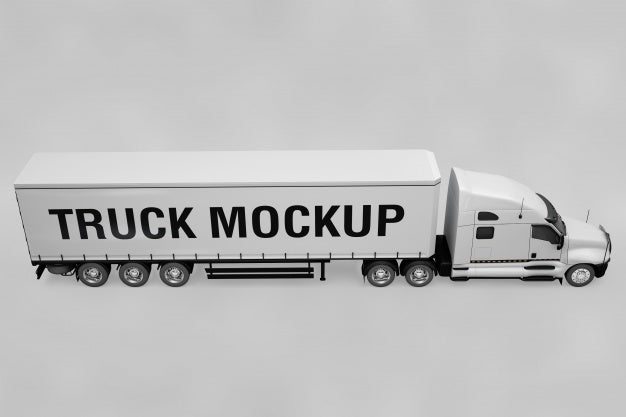 Free American Truck Mockup Psd
