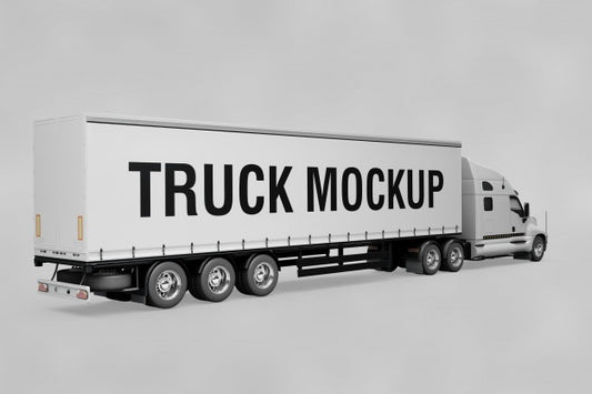 Free American Truck Mockup Psd