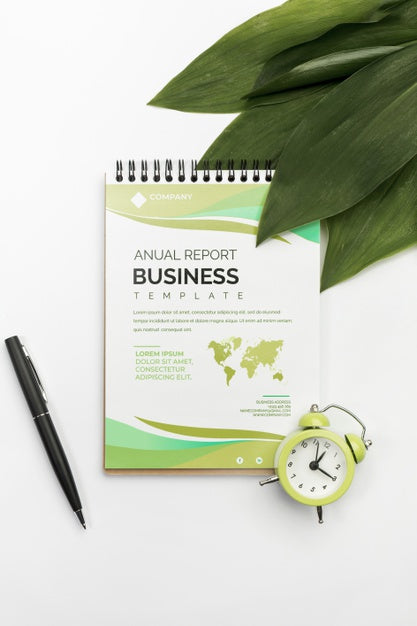 Free Annual Report Business Template Concept Psd