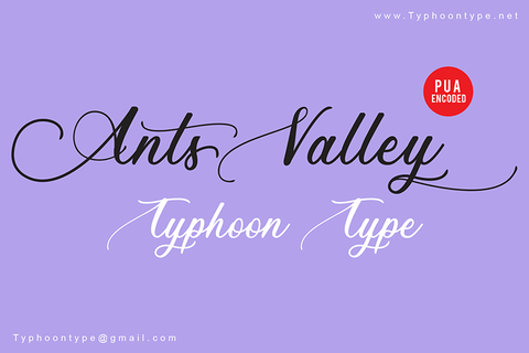 Ants Valley - Free Calligraphy Script