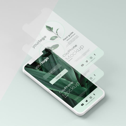 Free App Interface Mock-Up On Phone Screen Psd