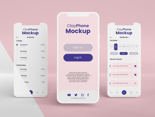 Free App Interface Mock-Up On Phone Screen Psd