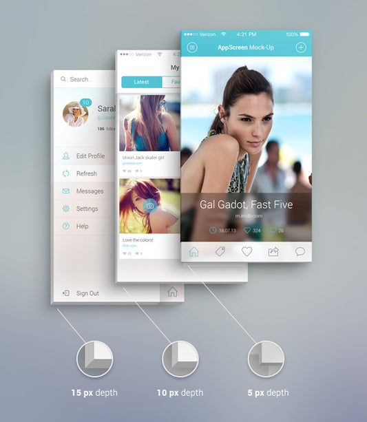 Free App Screen Front View Mockup