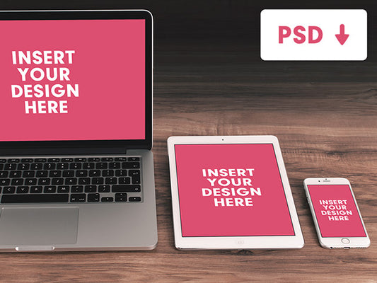 Free Apple Devices Psd Mockup