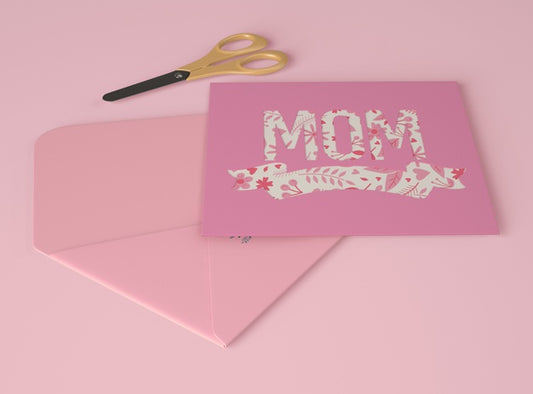 Free Arrangement For Mother'S Day With Card Scene Creator Psd